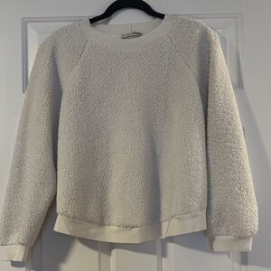Alice + Olivia Boucle Mixed Media Sweatshirt